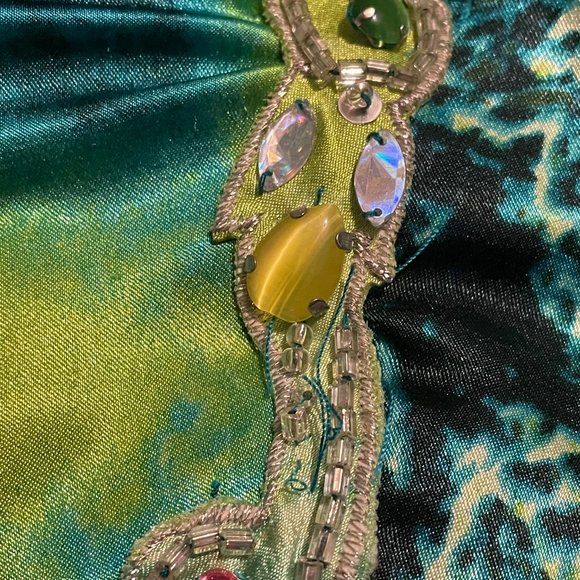 Tony Bowls Paris Satin Dress - Multi-Colored Abstract Print - 12 - Used - Picture 11 of 12